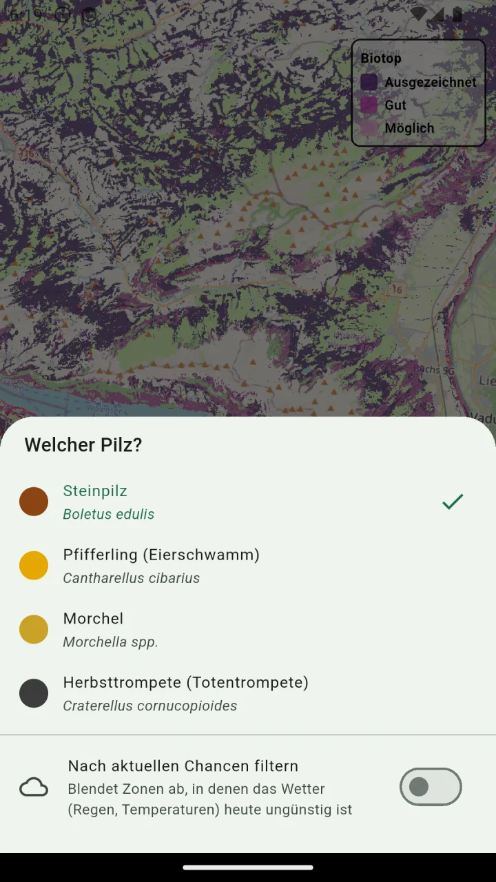 6 Arten verfügbar in der Cepello App