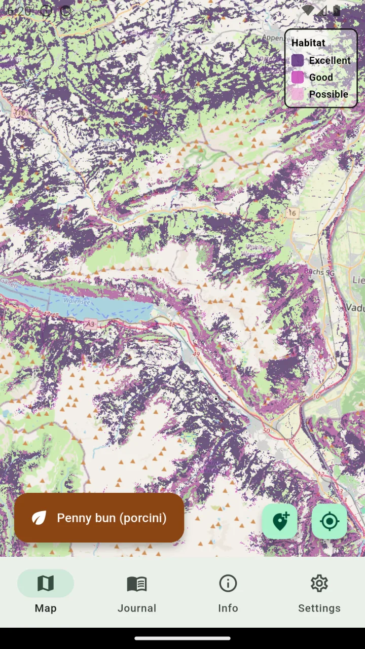 Map view in the Cepello app